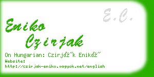 eniko czirjak business card